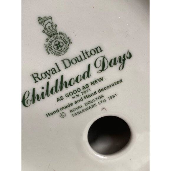 1981 Royal Doulton Childhood Days "As Good as New" HN 2971 Figurine Boy & Dog - Picture 6 of 11
